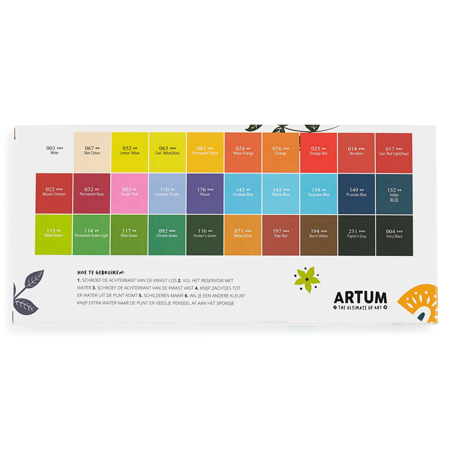 Aquarelverf Set met 30 Kleuren