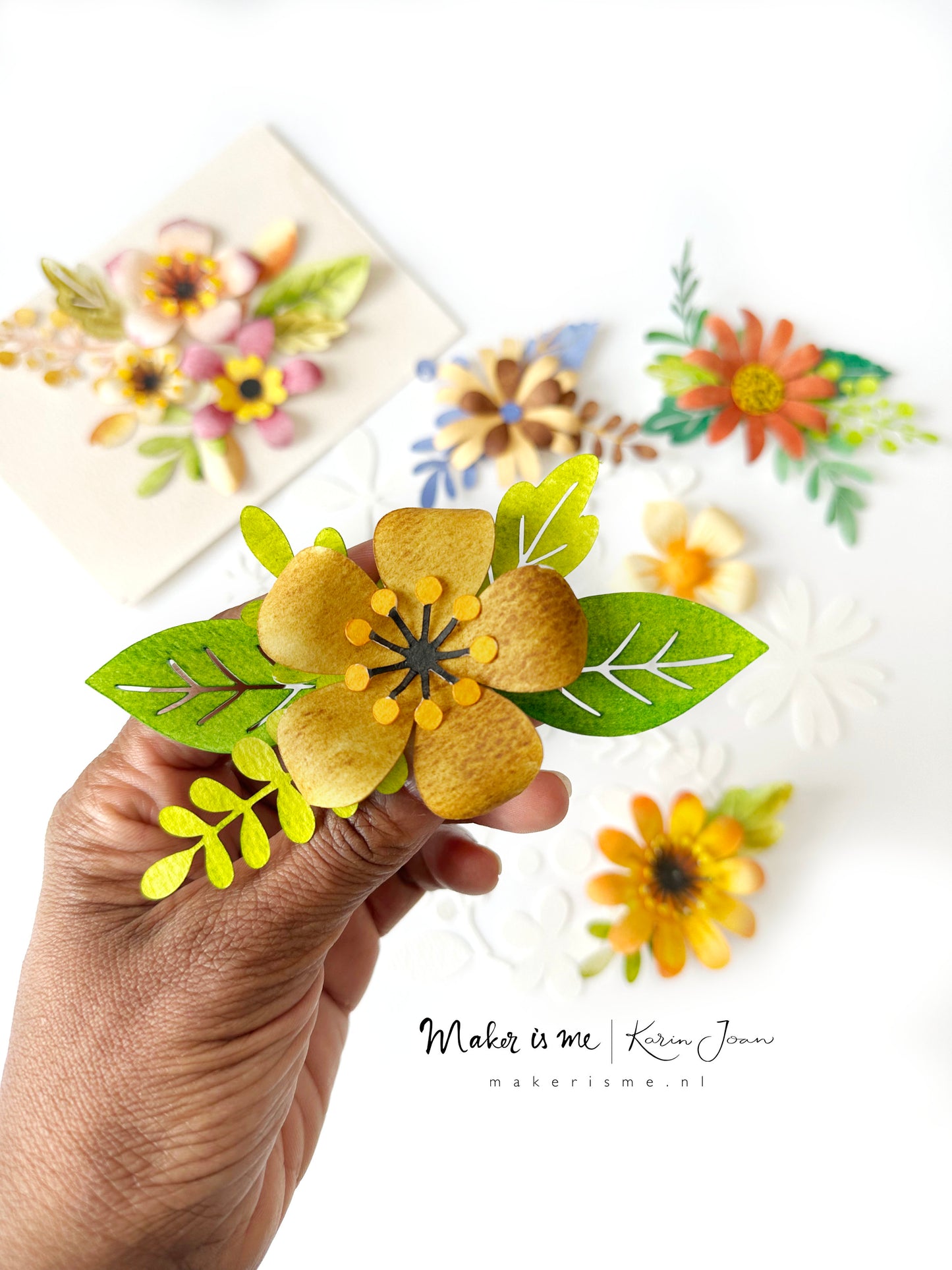 Zaterdag 10-10-2026 - Creaweekend 2026 Workshop - 3D Aquarel Bloemen kaartje of 3D Aquarel Bloemen Deco