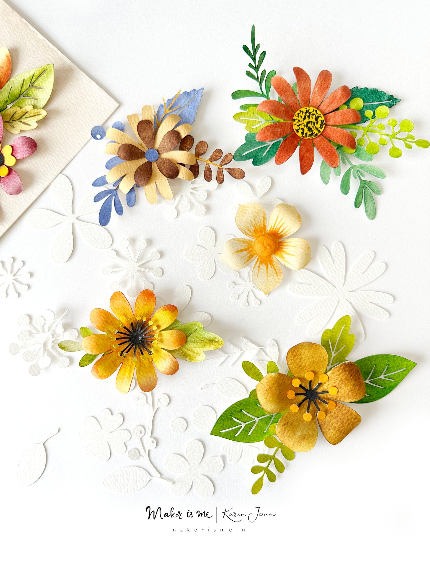 Zaterdag 10-10-2026 - Creaweekend 2026 Workshop - 3D Aquarel Bloemen kaartje of 3D Aquarel Bloemen Deco