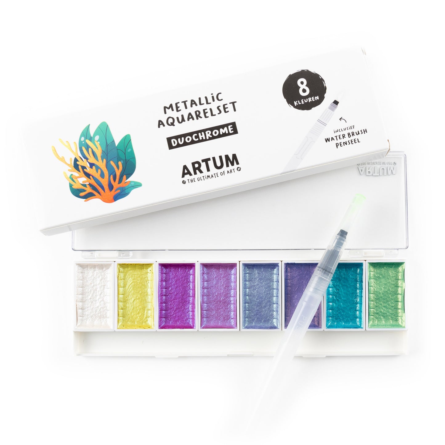 Aquarel Verf Set - Duochrome 8 Kleuren