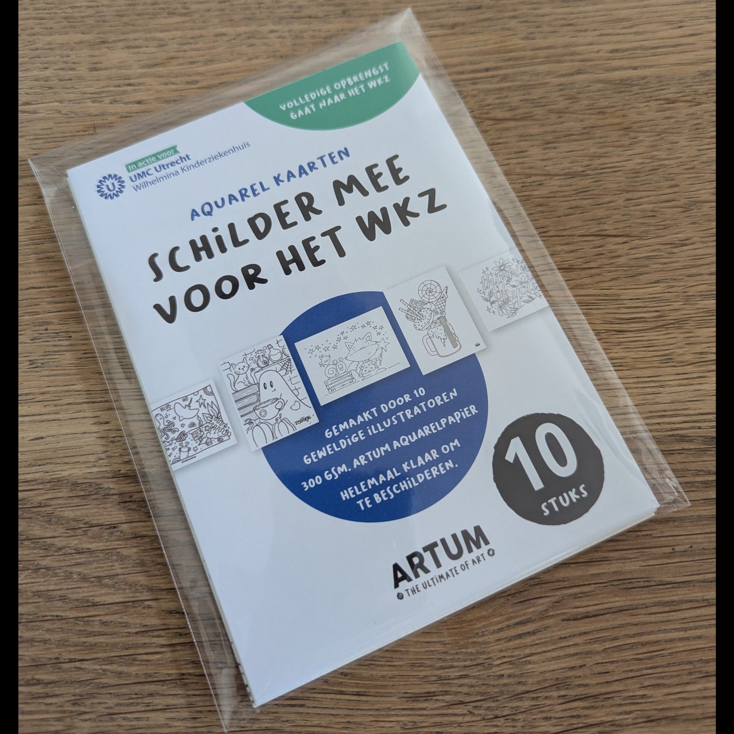 Aquarelkaartenset – Wilhelmina Kinderziekenhuis (WKZ)