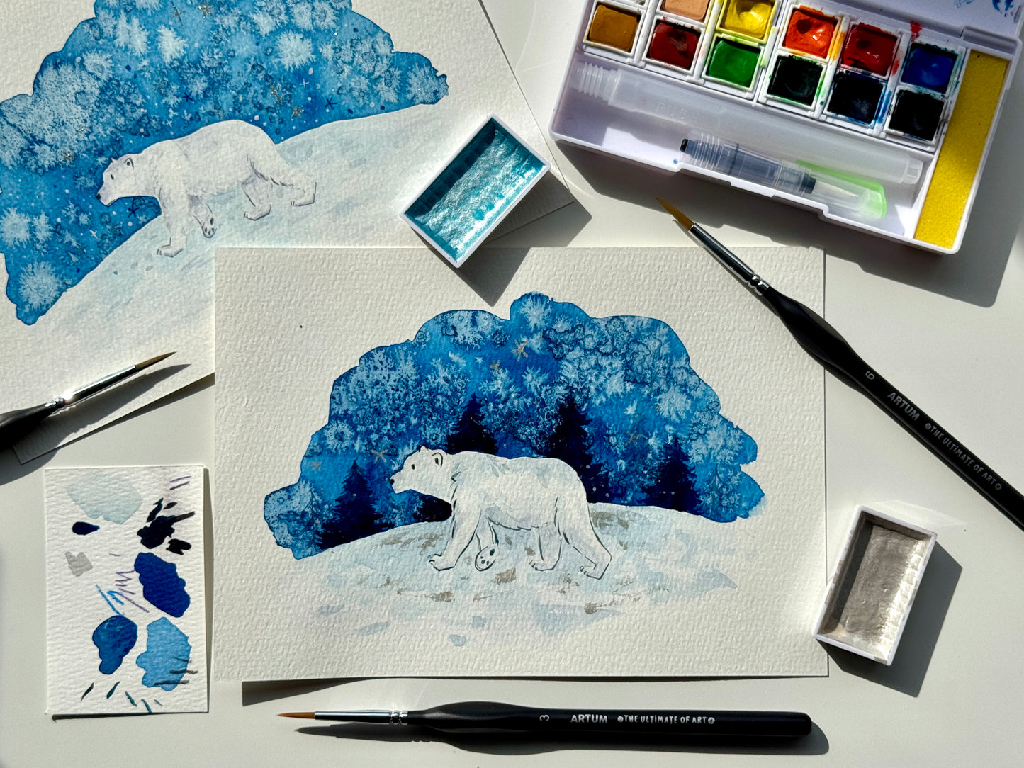 Kreadoe 2025 Workshop - TheRoverShop - Schilder een schattig ijsbeertje met aquarel