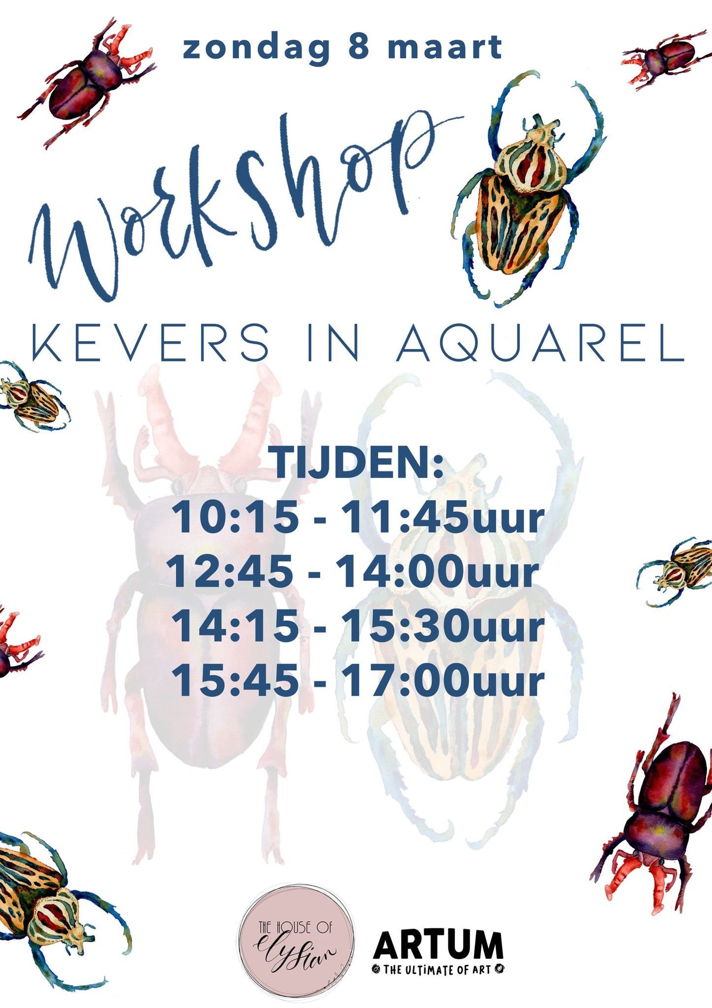 Creaweekend 2026 Workshop - Kevers in Aquarel