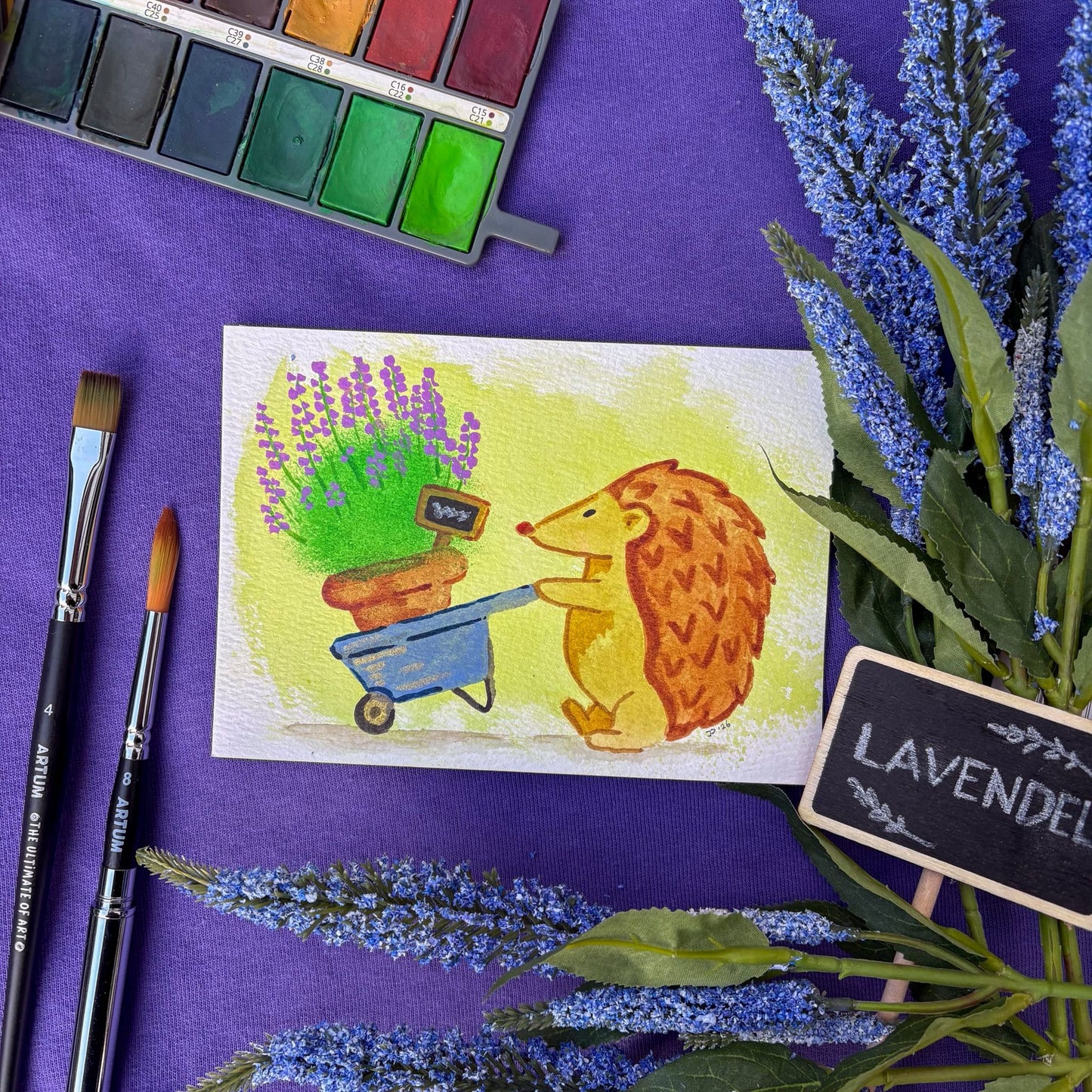 Zaterdag 07-03-2026 - Creaweekend 2026 Workshop - Op lavendelmissie in aquarel