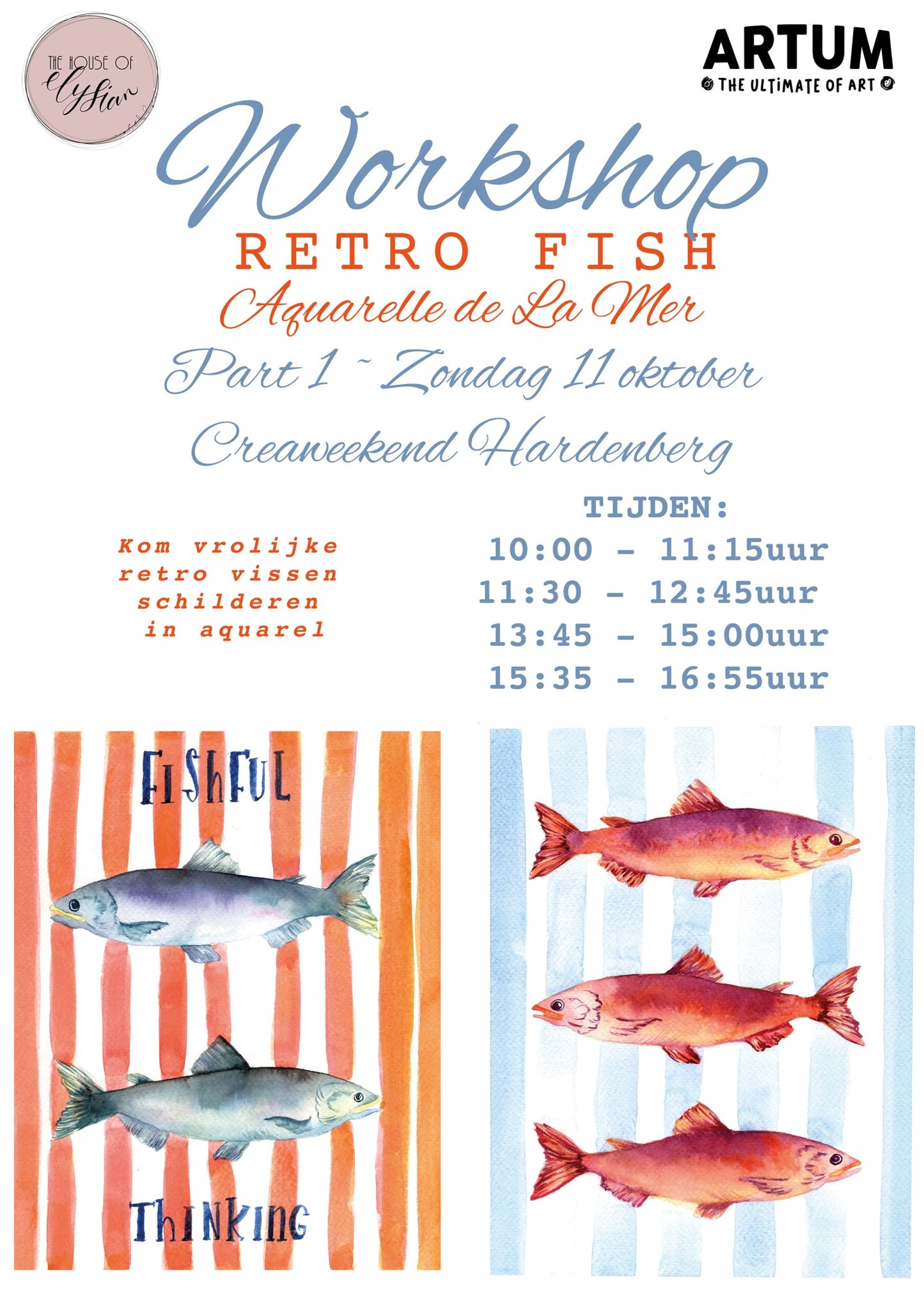 Zondag 11-10-2026 - Creaweekend 2026 Workshop - Retro Fish